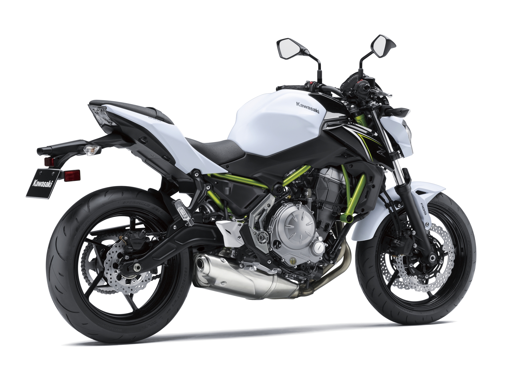 2017 Kawasaki Z650 ABS in White available at SF Moto in San Francisco 415-861-6100